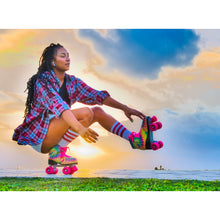 Load image into Gallery viewer, Fit-Tru Cruze Quad TieDye Womens Roller Skates